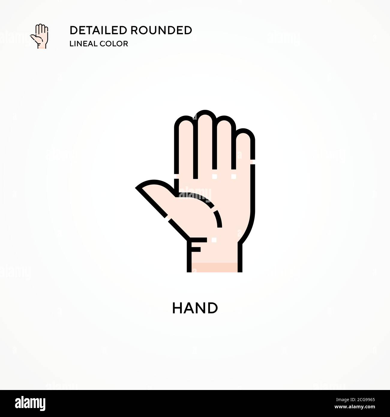 Hand vector icon. Modern vector illustration concepts. Easy to edit and ...