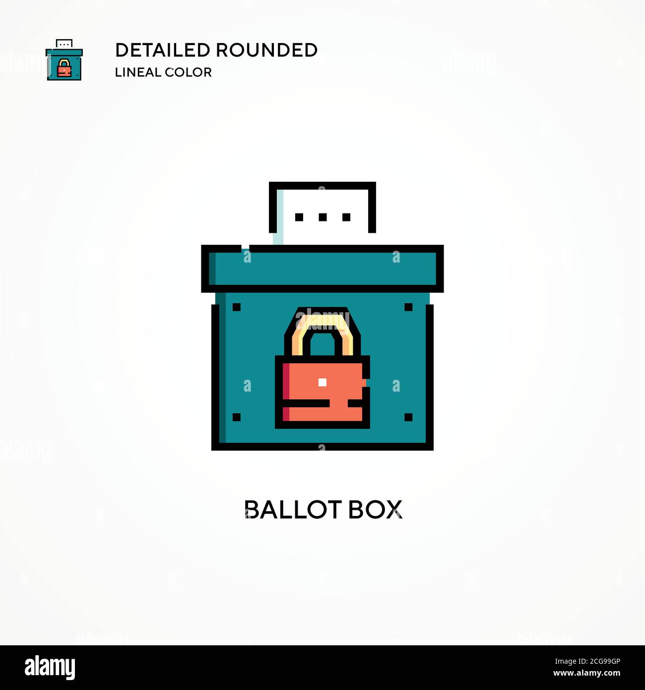 Ballot box vector icon. Modern vector illustration concepts. Easy to ...