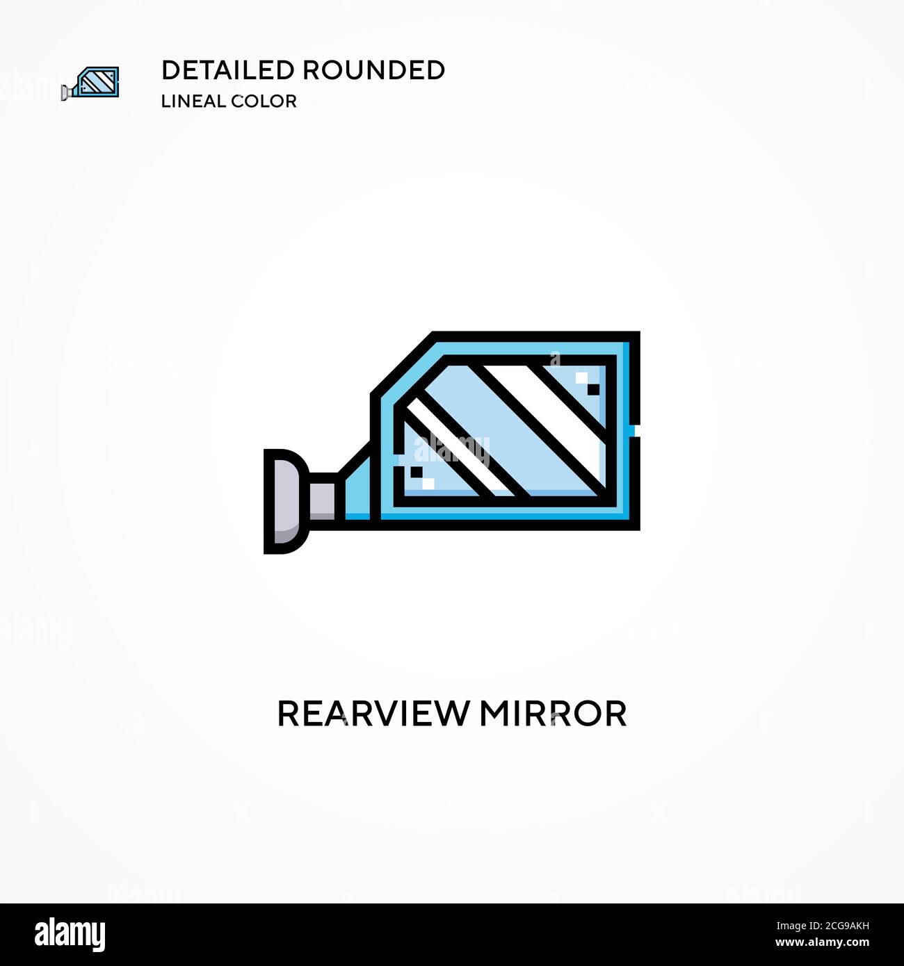 Rearview mirror vector icon. Modern vector illustration concepts. Easy