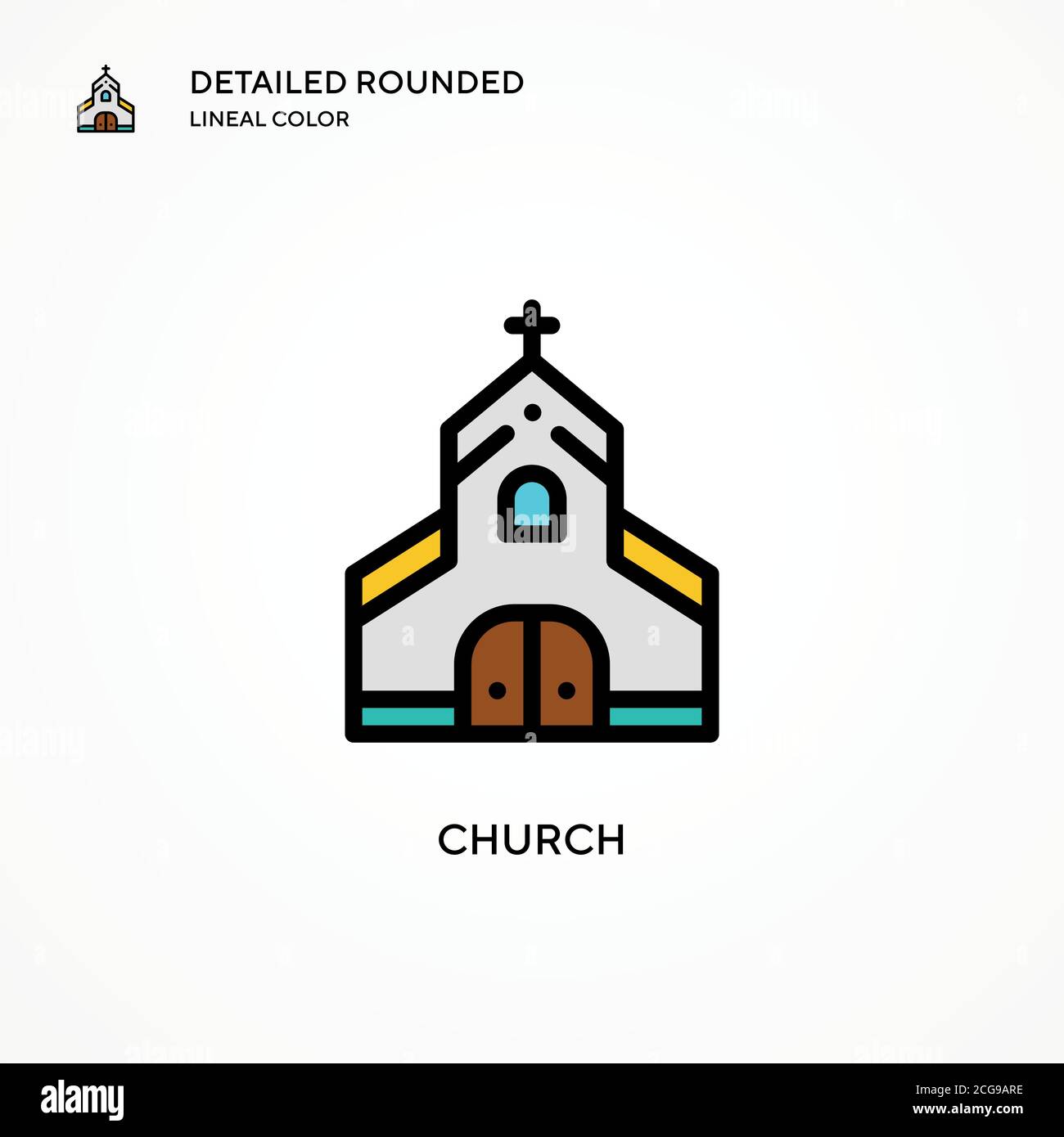 Modern catholic church inside Stock Vector Images - Alamy
