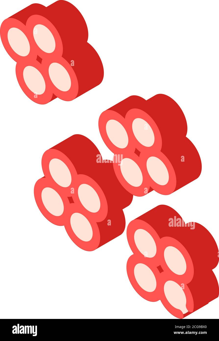 staphylococcus aureus isometric icon vector isolated illustration Stock Vector