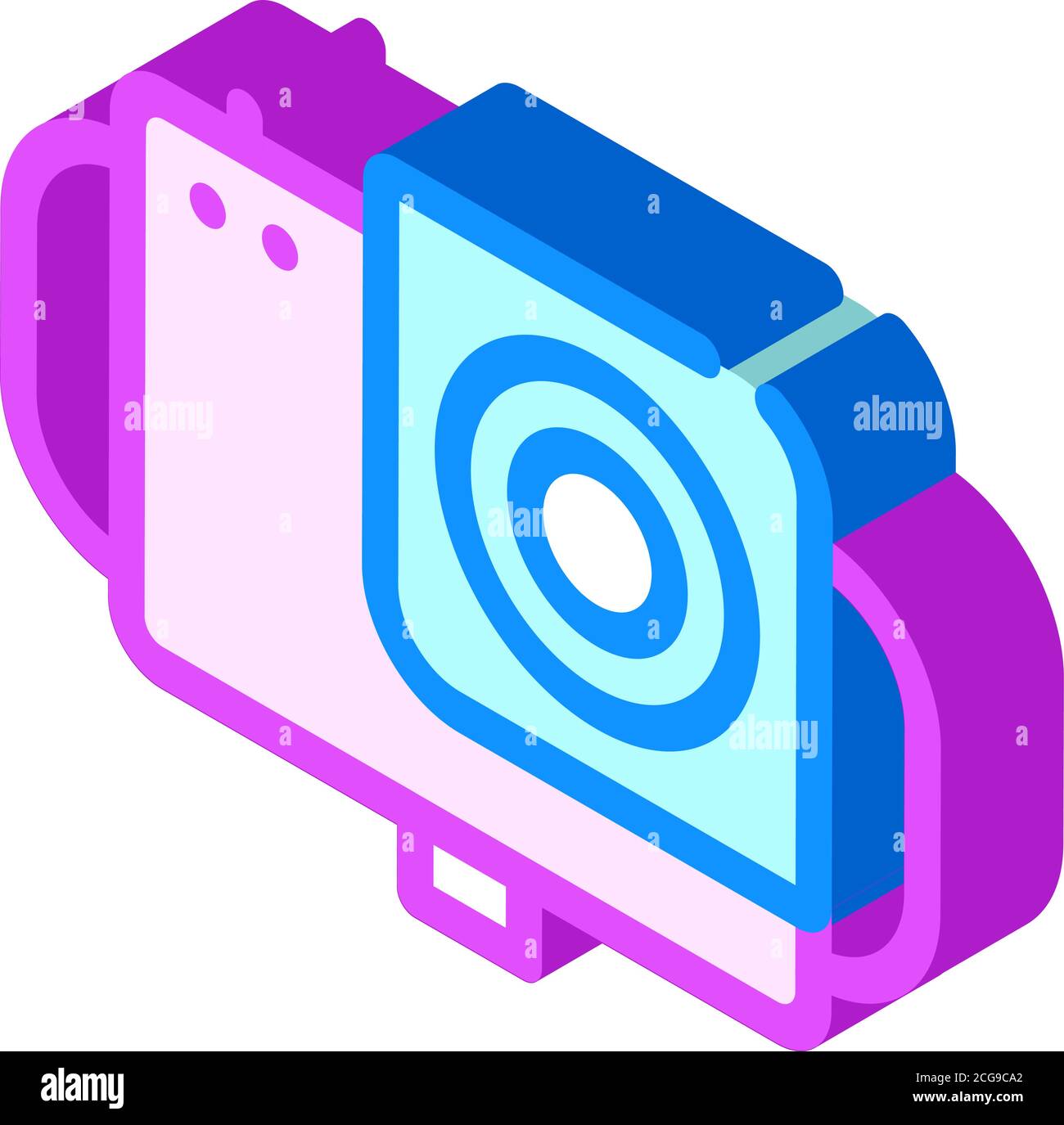 waterproof video camera isometric icon vector illustration Stock Vector ...