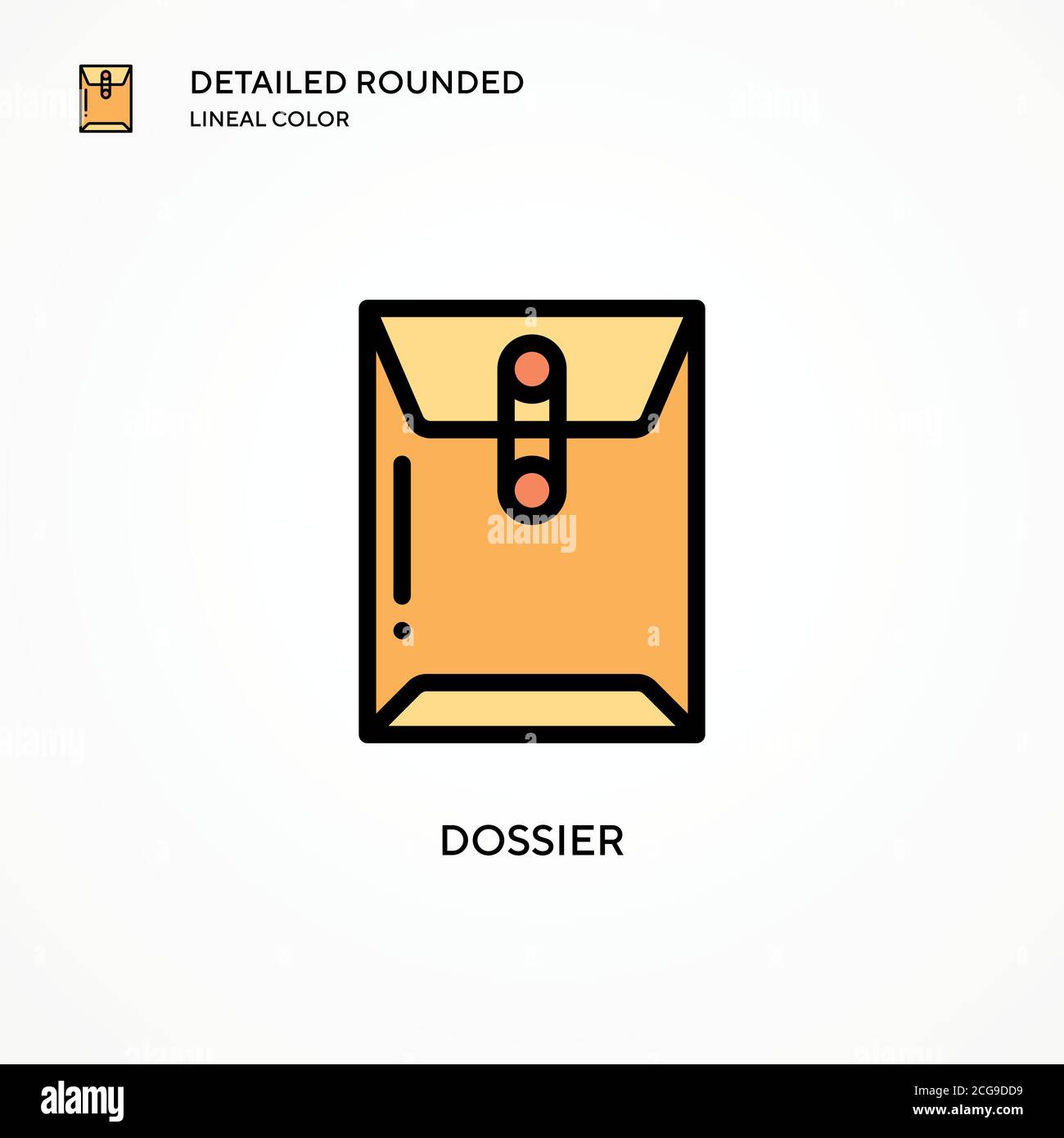 Dossier vector icon. Modern vector illustration concepts. Easy to edit and customize. Stock Vector