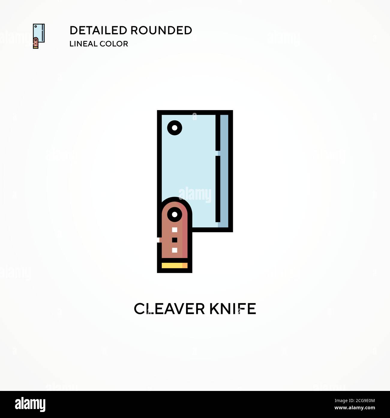 Cleaver knife vector icon. Modern vector illustration concepts. Easy to