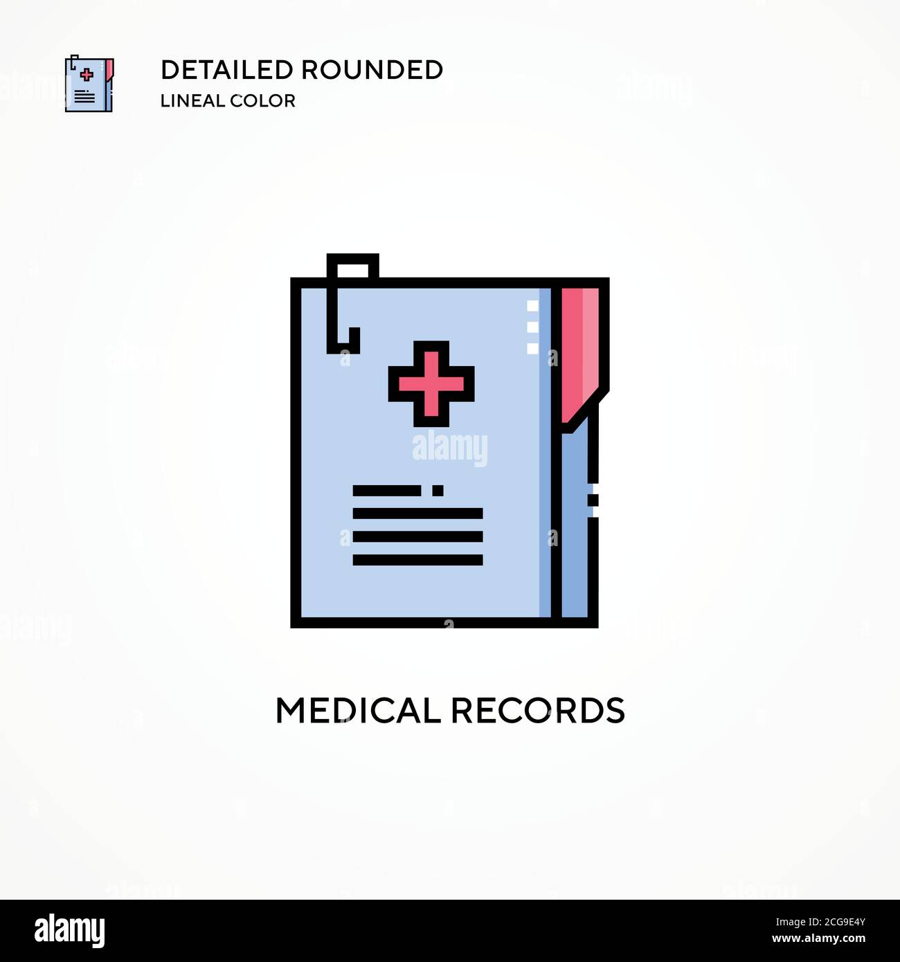 Medical records vector icon. Modern vector illustration concepts. Easy