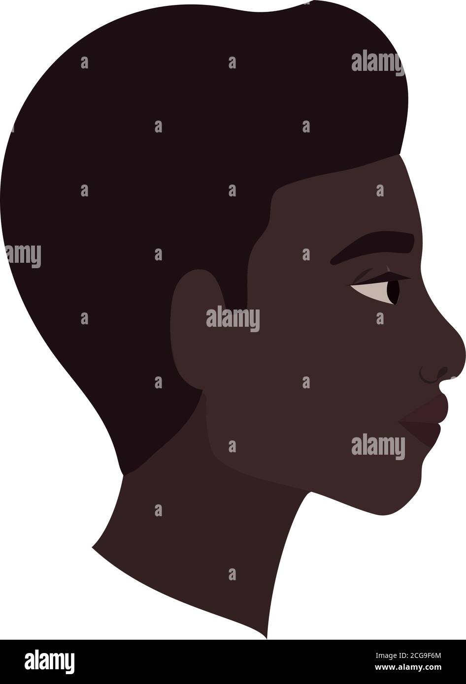 black man cartoon in side view vector design Stock Vector Image & Art