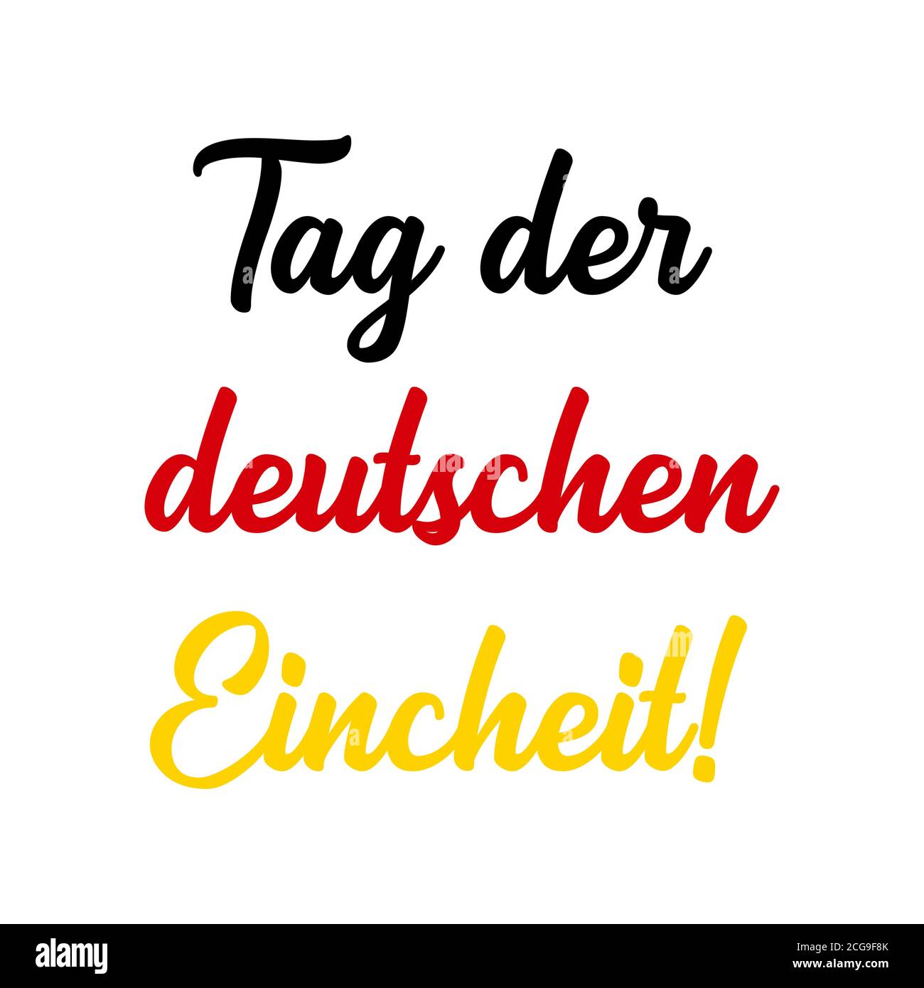 Hand sketched Tag der deutschen Eincheit quote in German, translated