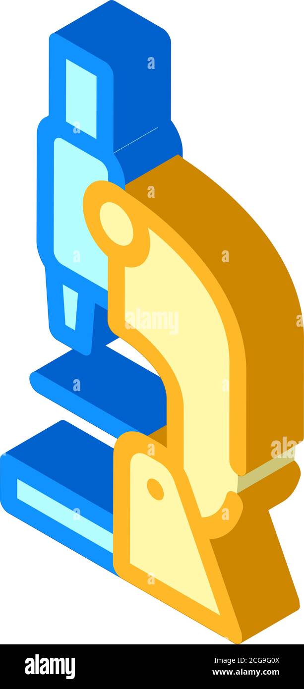 microscope equipment isometric icon vector isolated illustration Stock ...