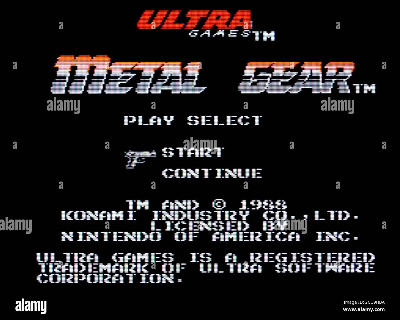 Metal Gear Nintendo Entertainment System NES Videogame Editorial use only Stock Photo Alamy