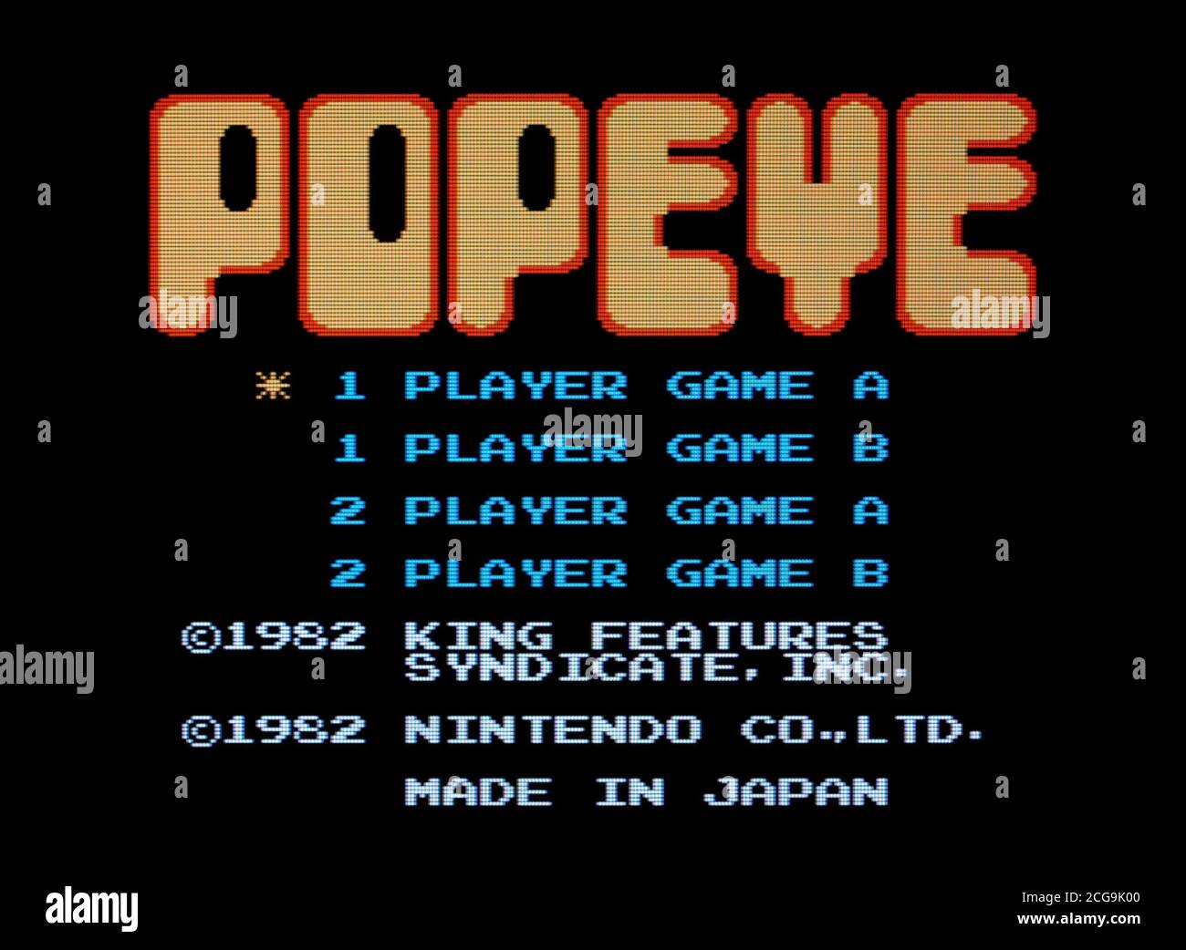 Popeye - Nintendo Entertainment System - NES Videogame - Editorial use only Stock Photo