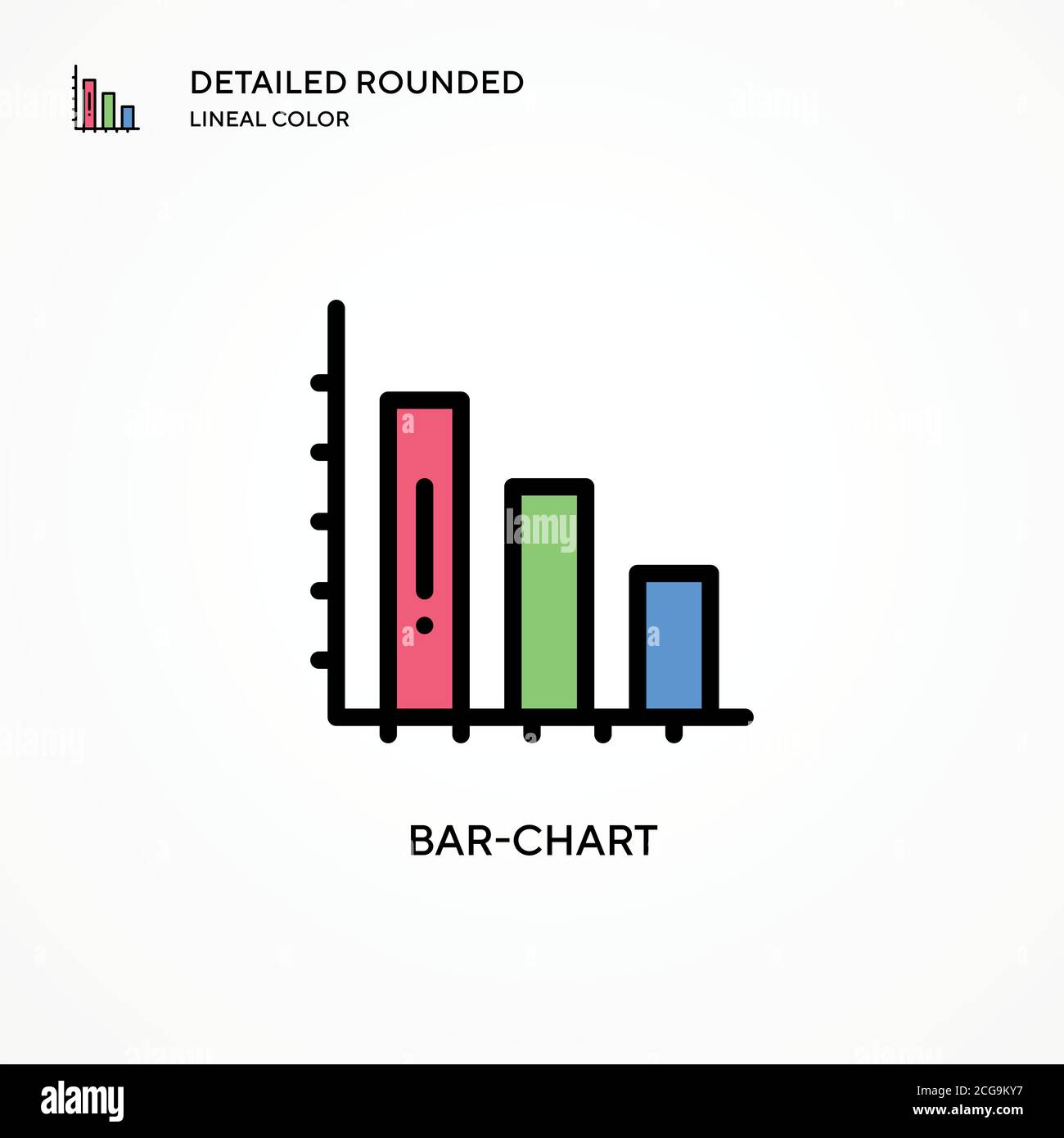 Bar-chart vector icon. Modern vector illustration concepts. Easy to ...