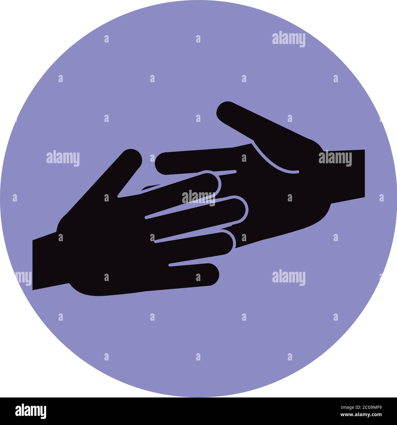 together, hands team unity pictogram, block silhouette icon vector ...
