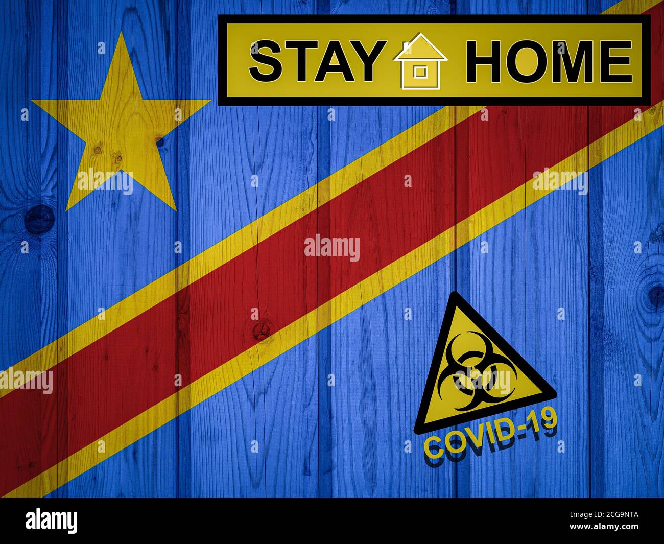 Flag of the Democratic Republic of the Congo in original proportions ...