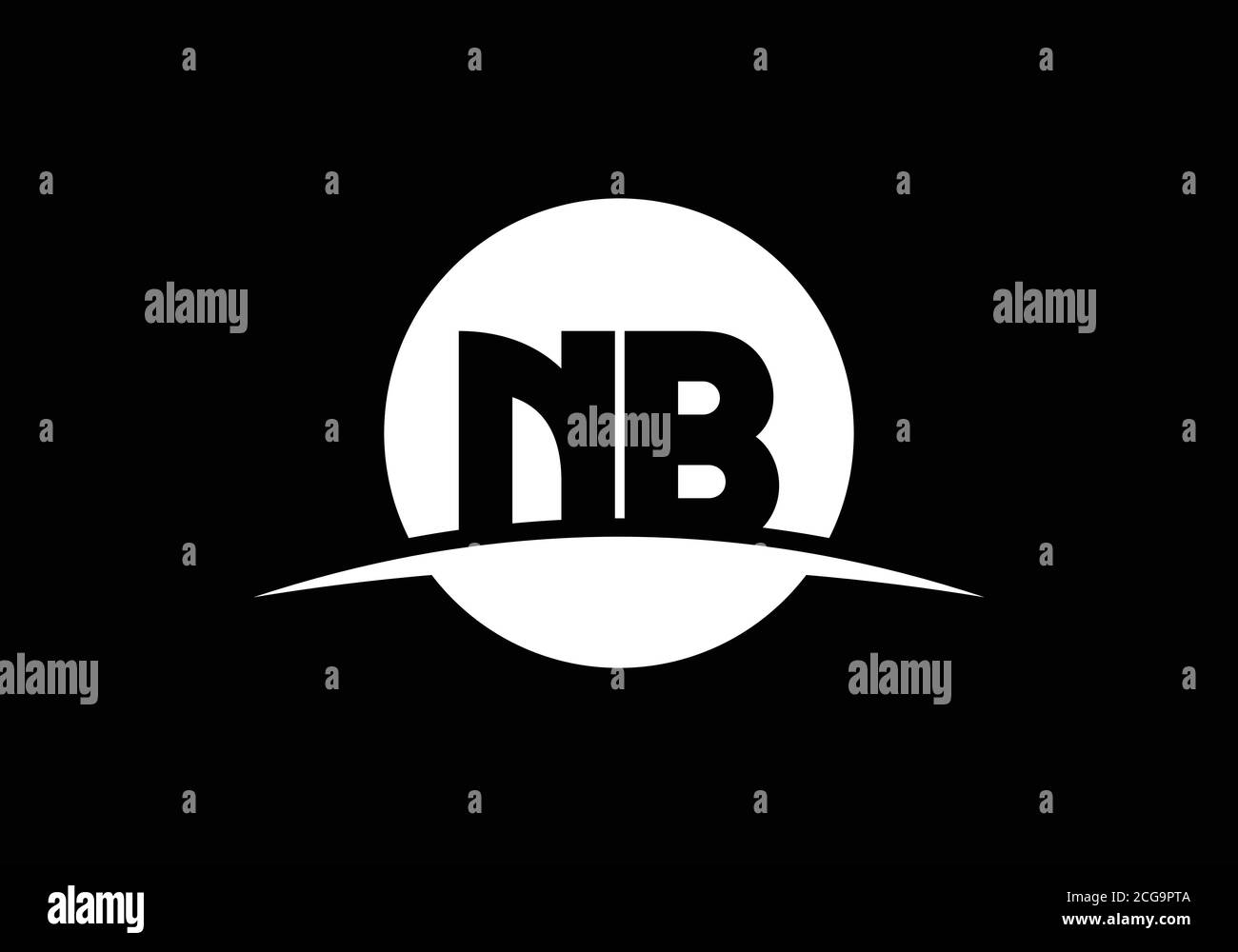 Initial Monogram Letter N B Logo Design Vector Template. N B Letter