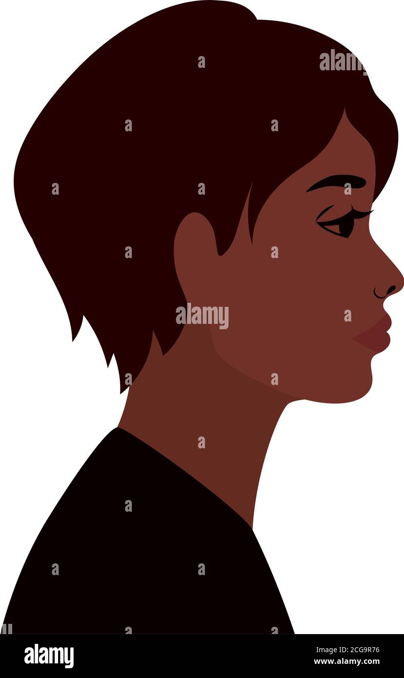 black man cartoon in side view vector design Stock Vector Image & Art