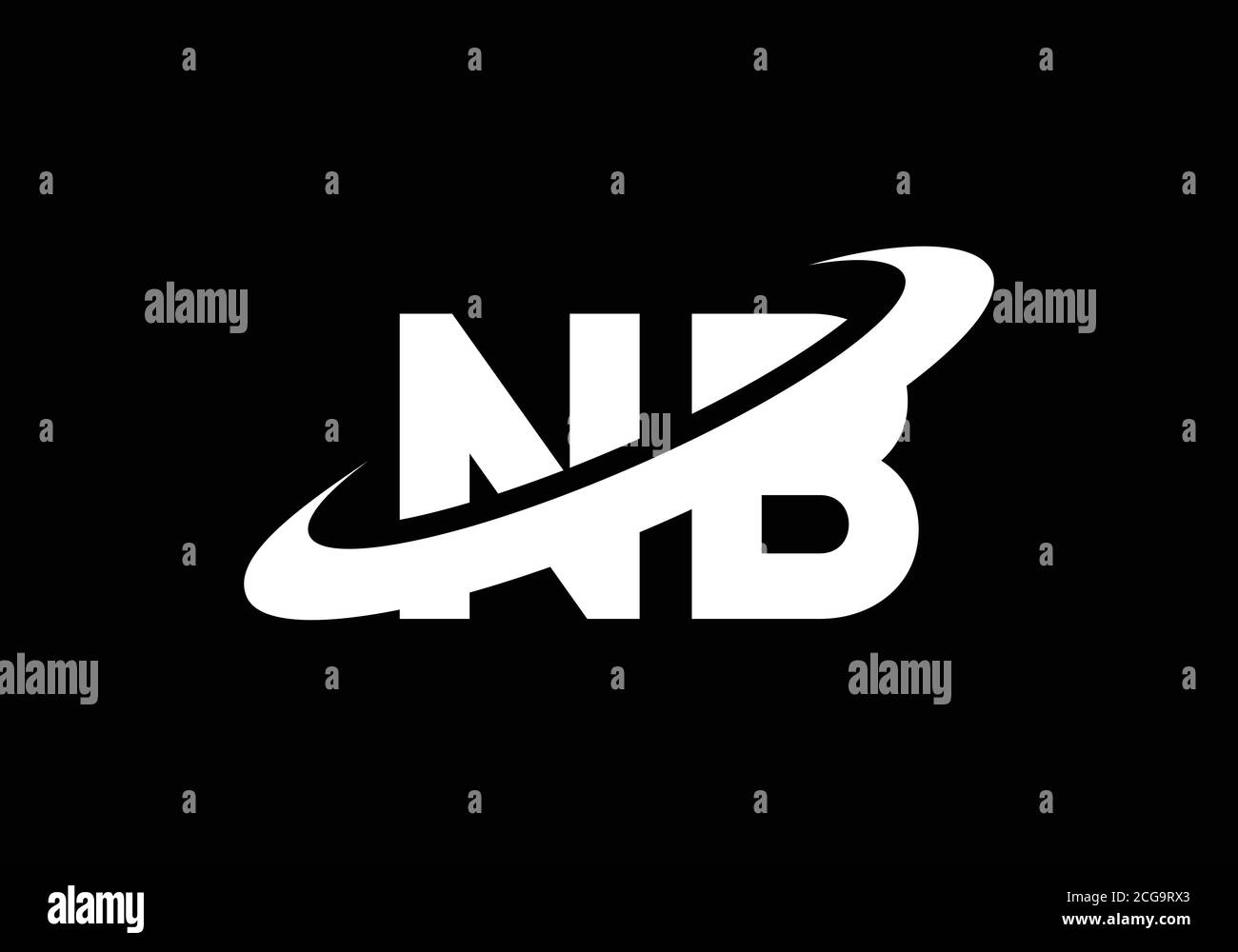 Initial Monogram Letter N B Logo Design Vector Template. N B Letter