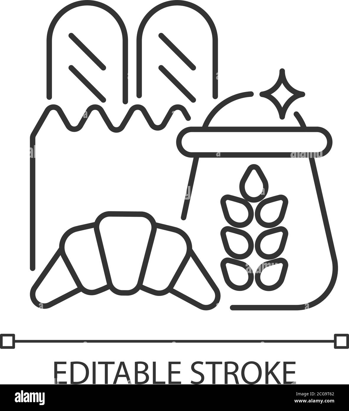 Carbohydrate linear icon Stock Vector