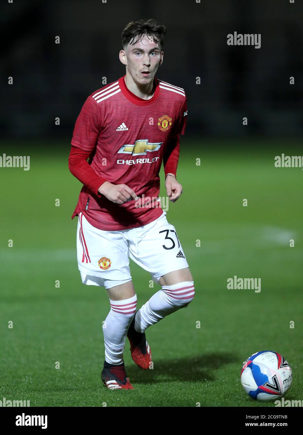 Manchester United's James Garner during the EFL Trophy Northern Group B