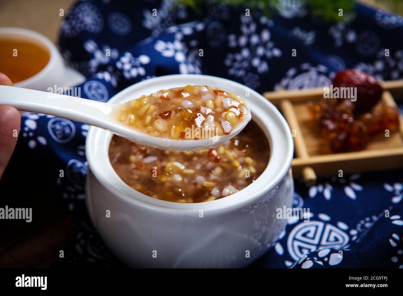nutrition-delicious-peach-gum-oatmeal-stock-photo-alamy