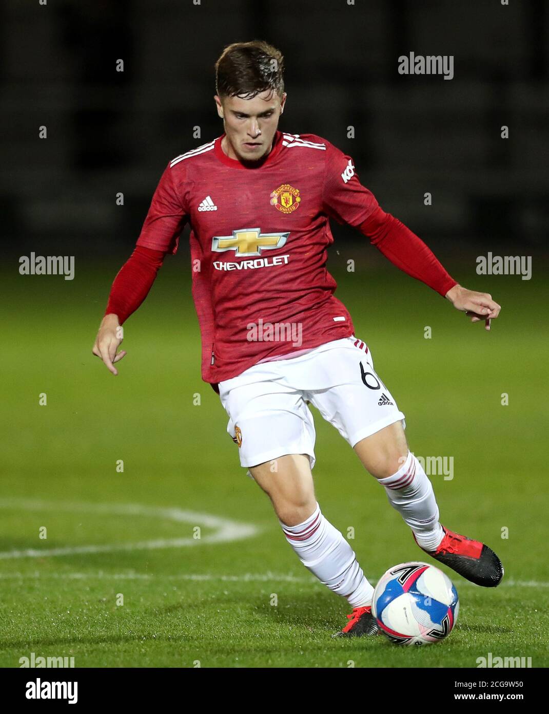 Manchester United's Charlie McCann during the EFL Trophy Northern Group B match at the Peninsula Stadium, Salford Stock Photo - Alamy
