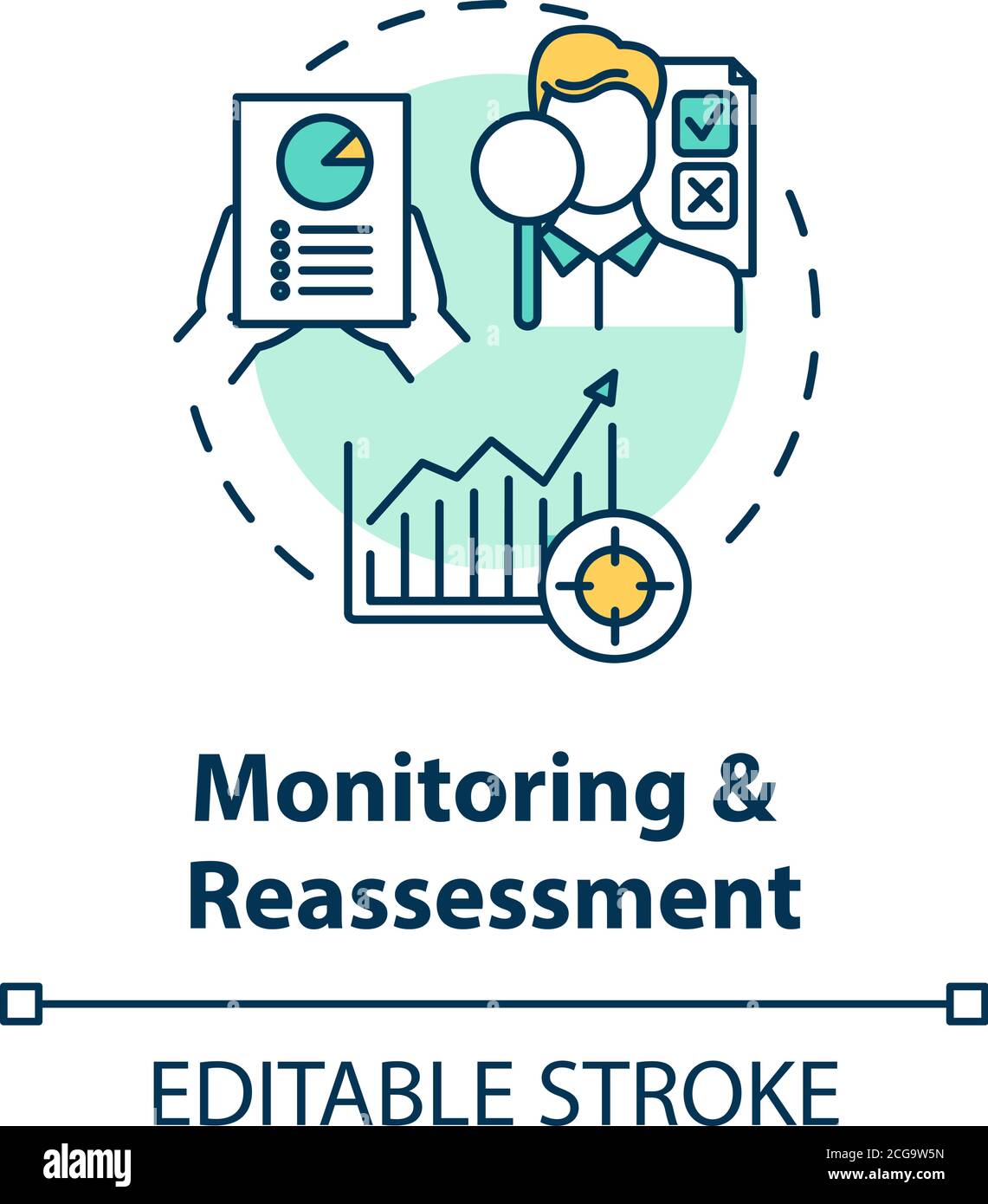 Monitoring and reassessment concept icon Stock Vector Image & Art Alamy