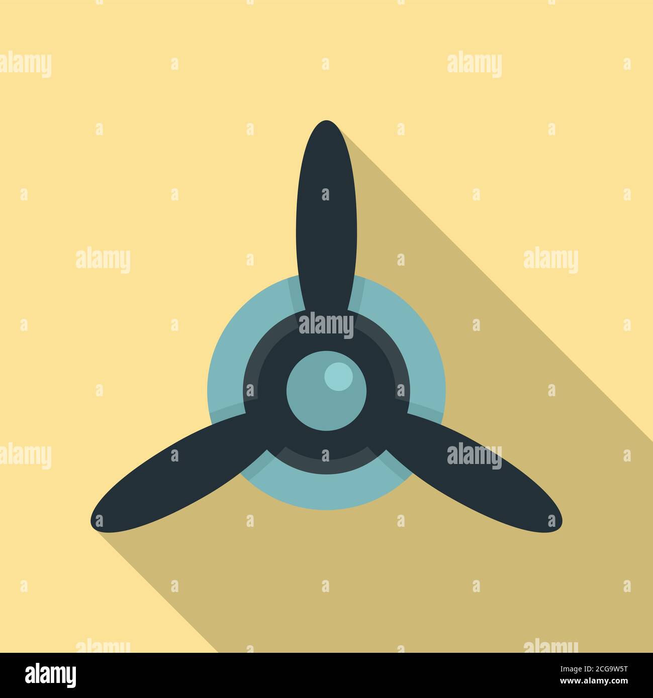 Aircraft repair motor propeller icon. Flat illustration of aircraft ...