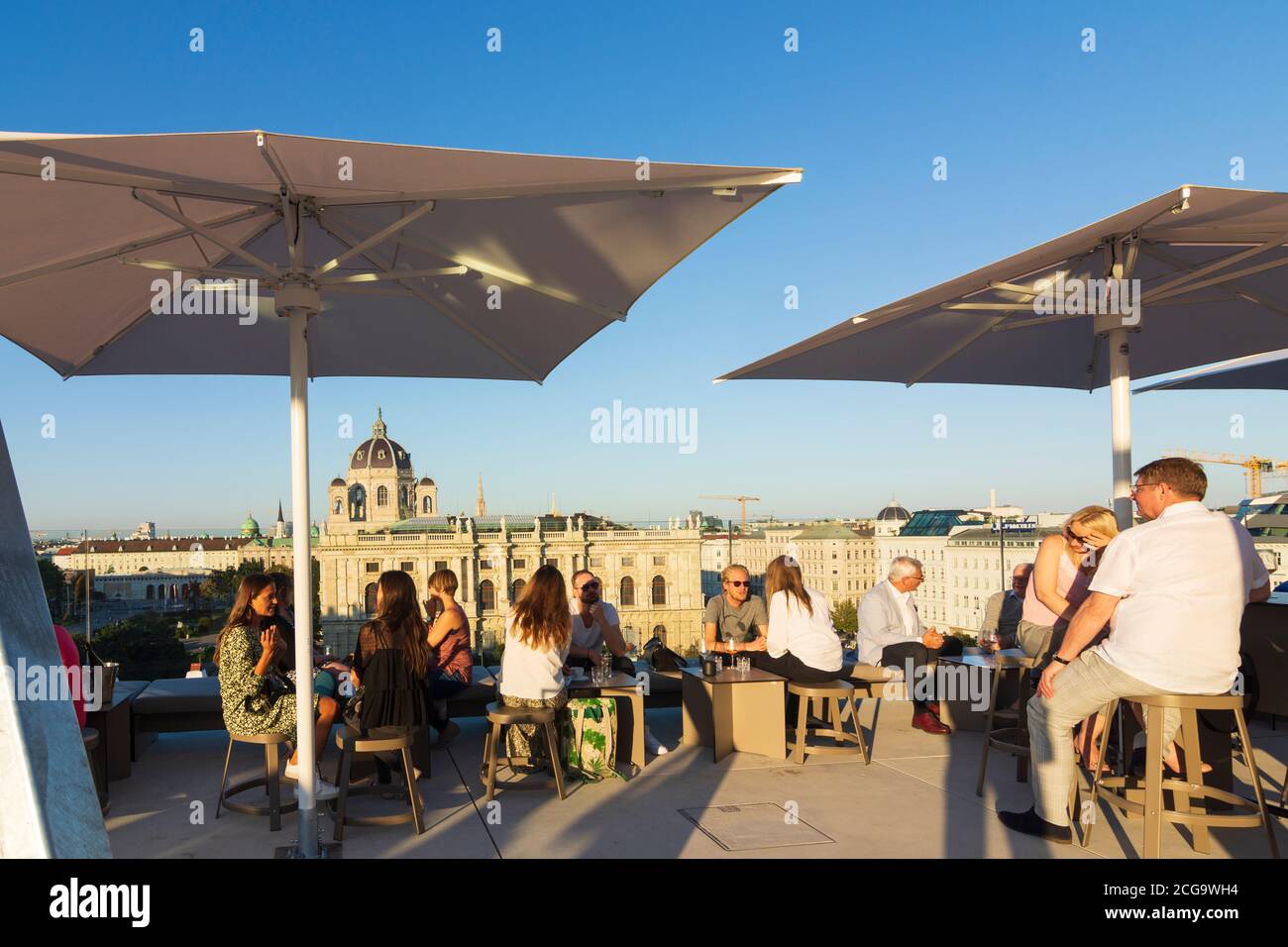 Wien, Vienna: MQ Libelle at top of Leopold Museum in MuseumsQuartier ...