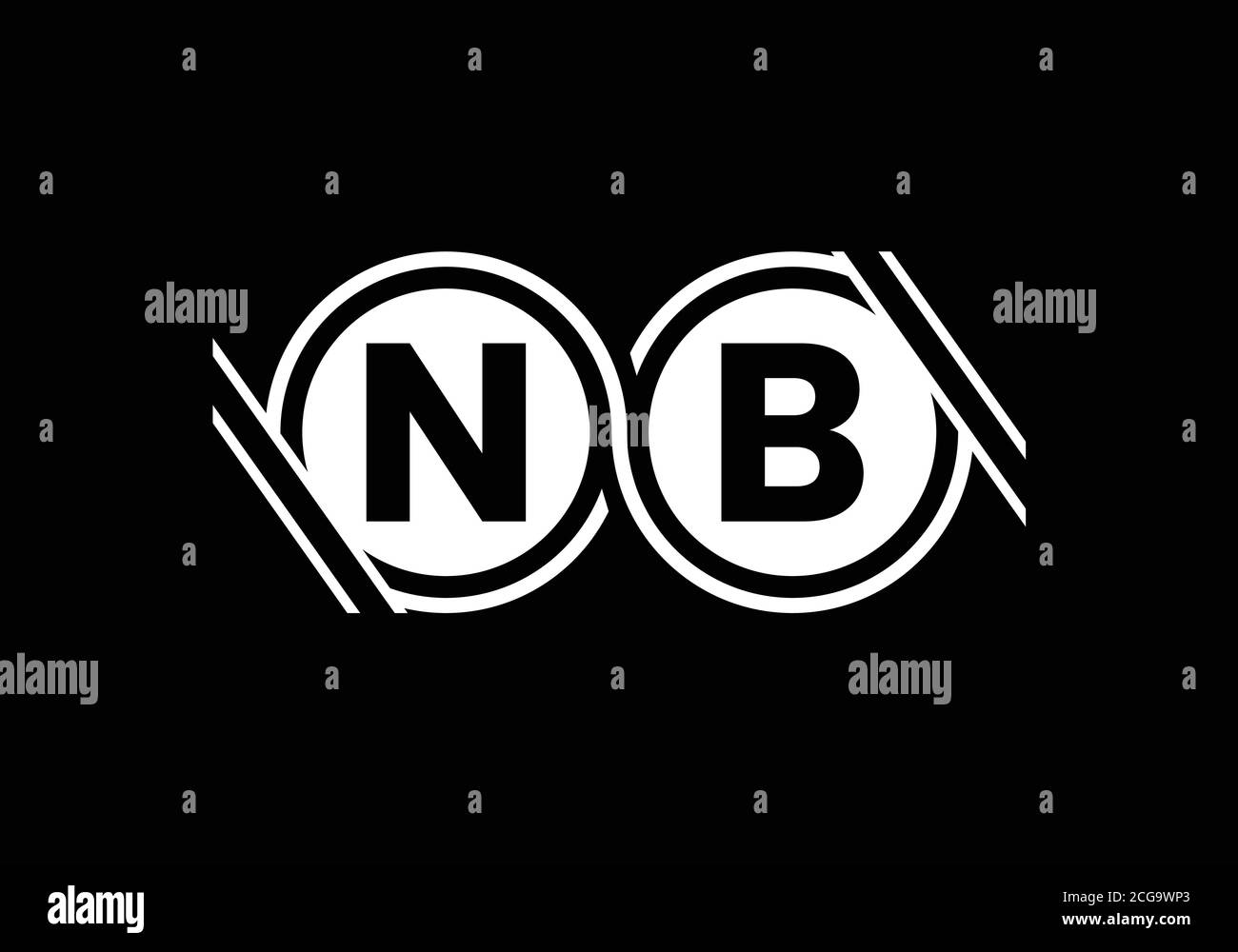 Initial Monogram Letter N B Logo Design Vector Template. N B Letter