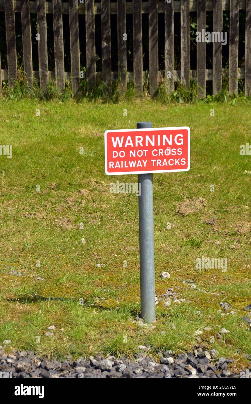 Metal Railway Picture Plaque Beware Of The Trains Sign Railways Prop Train Set