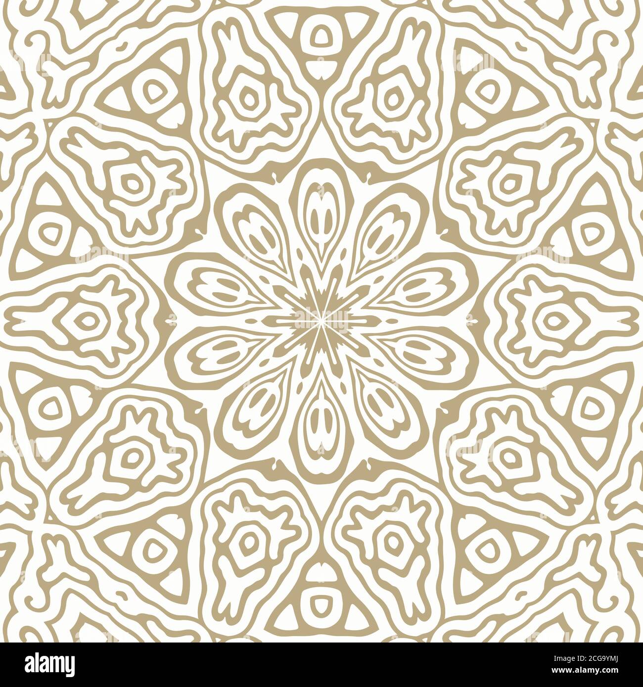 Oriental Gold Pattern - Seamless vector Stock Vector