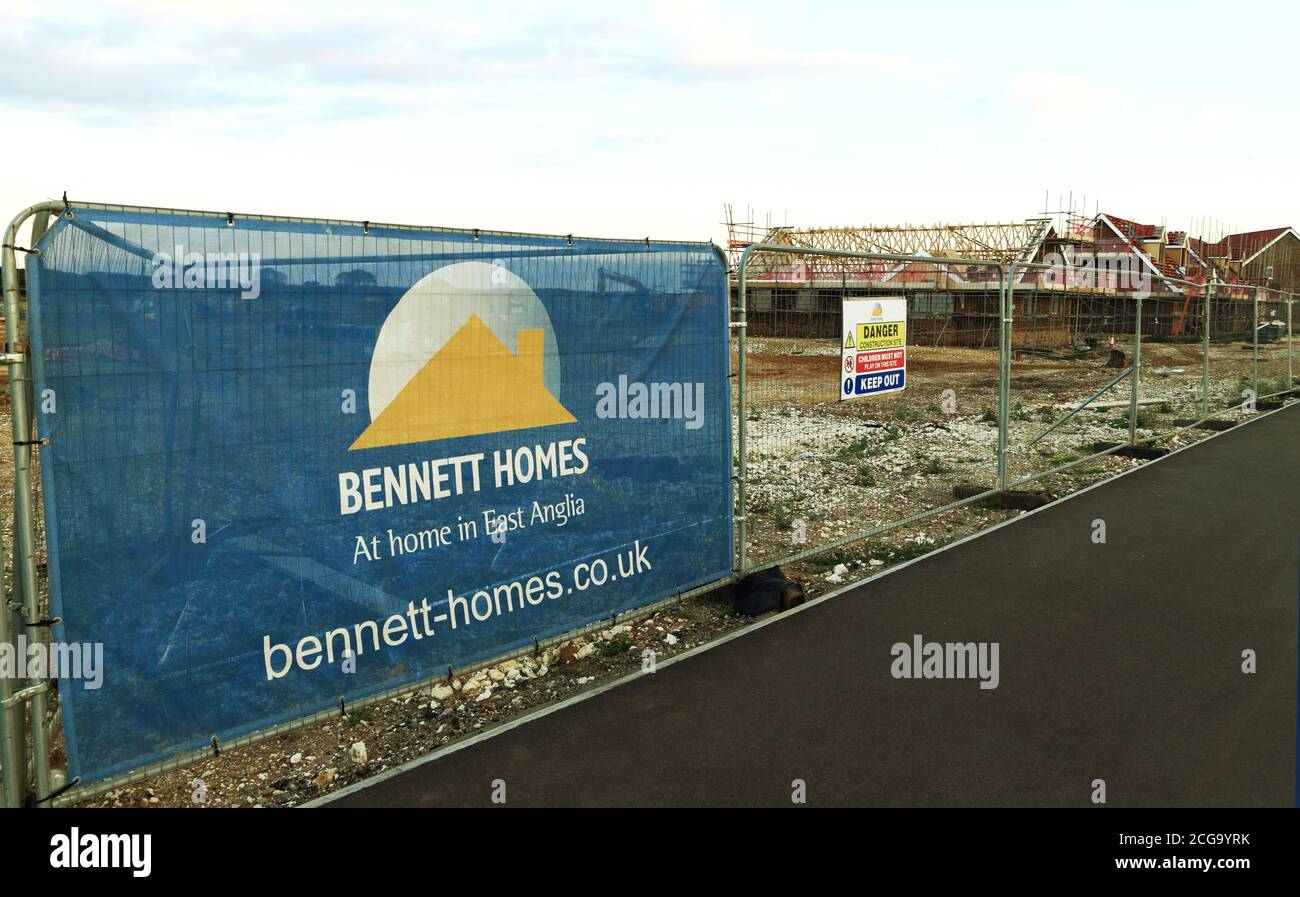 Homes, construction site, new houses, previously agricultural