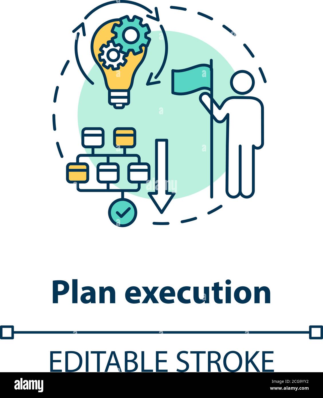 Plan execution concept icon Stock Vector Image & Art - Alamy