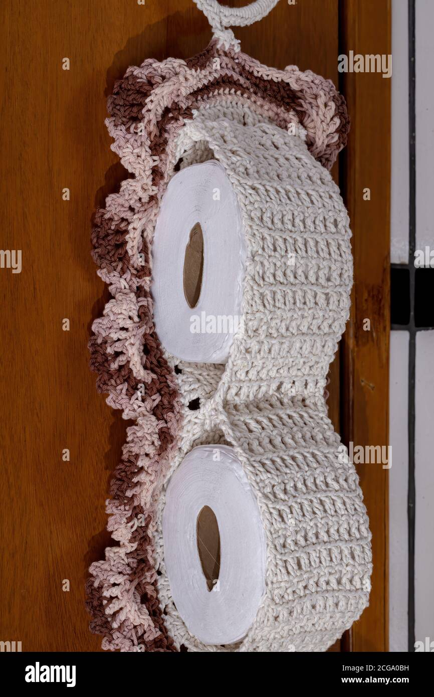 Toilet roll holder crochet hi-res stock photography and images - Alamy