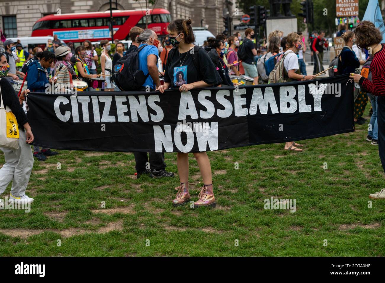 London 9th September 2020 Extinction Rebellion protests, Parliament Square London UK Credit: Ian Davidson/Alamy Live News Stock Photo