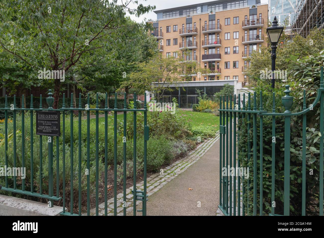 Elder Gardens, Lamb Street, Old Spitalfields Market, London Stock Photo