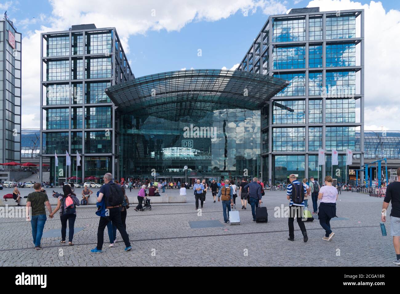 BERLIN, GERMANY - AUGUST 29, 2020: It is the main railway station of the city It came into full operation two days after a ceremonial opening on 26 Ma Stock Photo