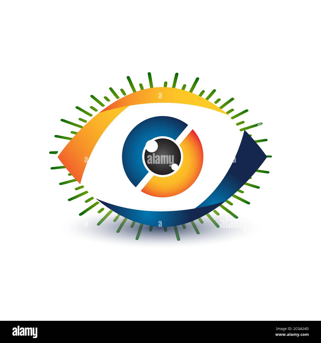 Illustration design eye symbol for your best business symbol. Vector illustration EPS.8 EPS.10 Stock Vector
