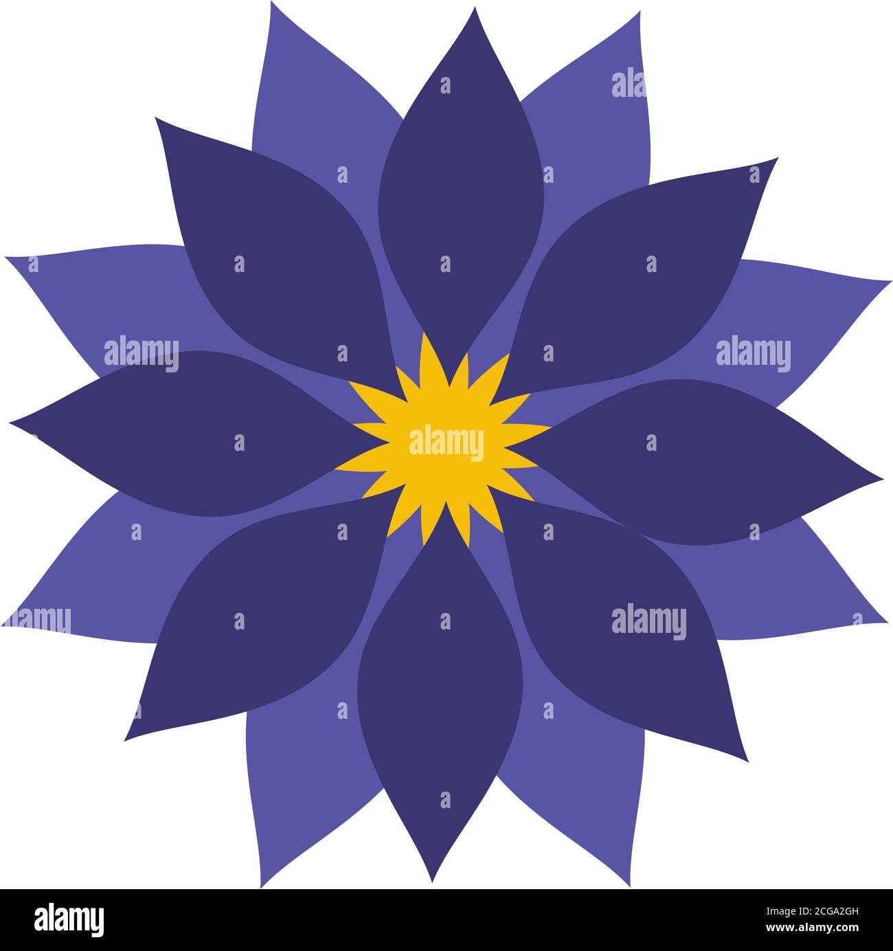 delicate flower decoration isolated icon style vector illustration ...