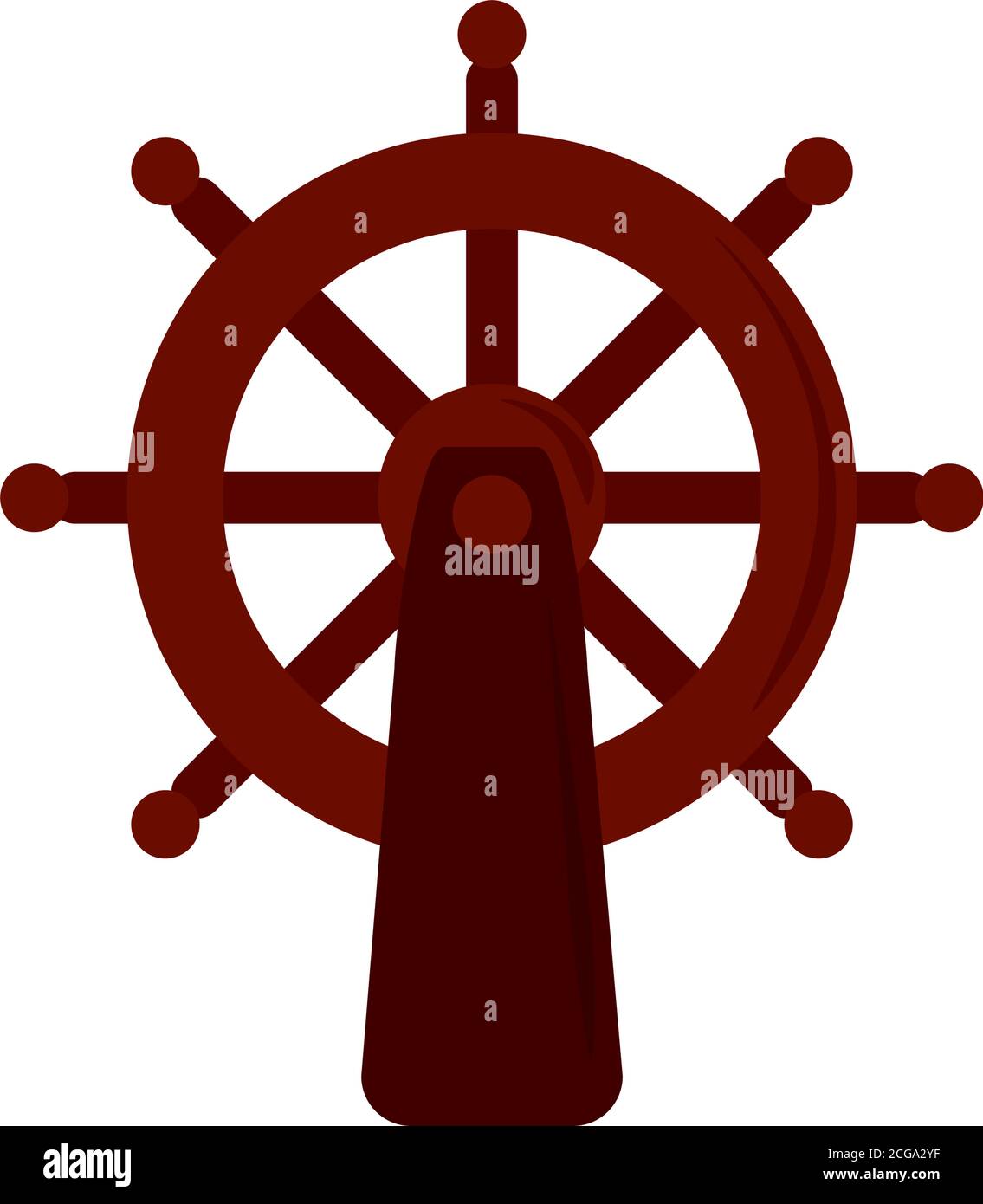 ship helm steering wheel flat icon style vector illustration Stock ...