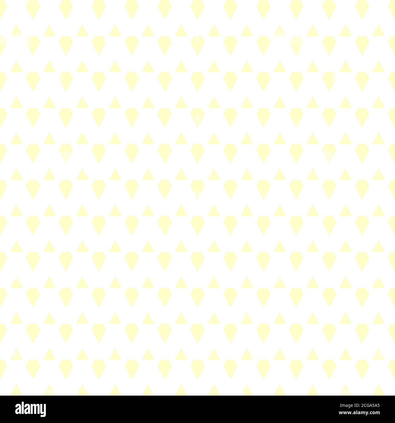 yellow triangles seamless pattern on a white background Stock Photo