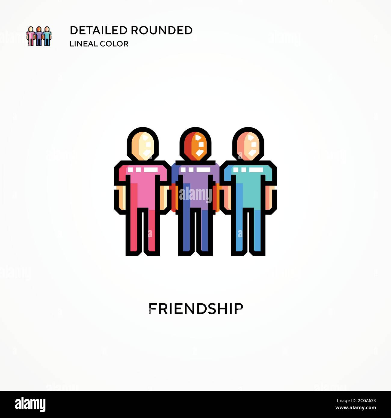 Friendship vector icon. Modern vector illustration concepts. Easy to ...