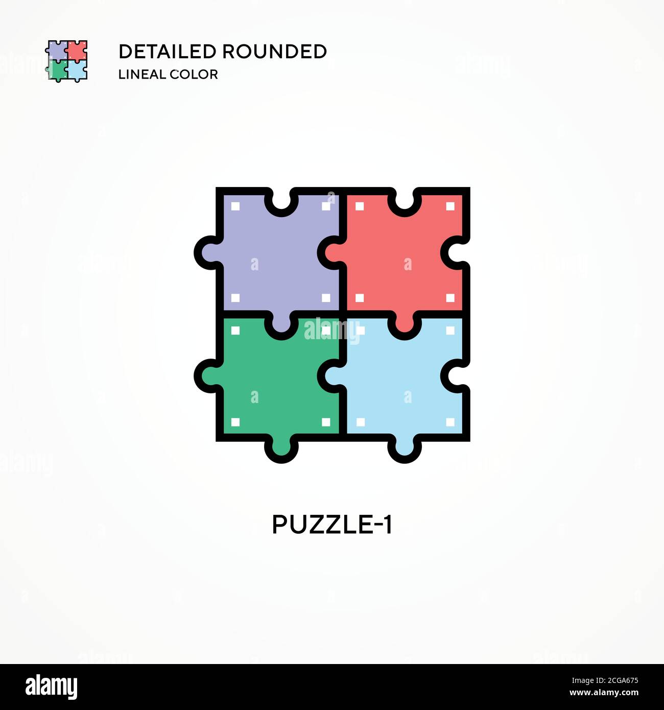 Puzzle-1 vector icon. Modern vector illustration concepts. Easy to edit ...