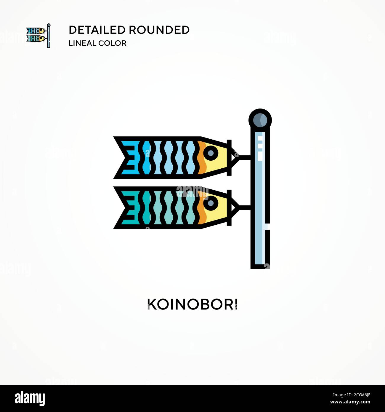 Koinobori vector icon. Modern vector illustration concepts. Easy to edit and customize. Stock Vector