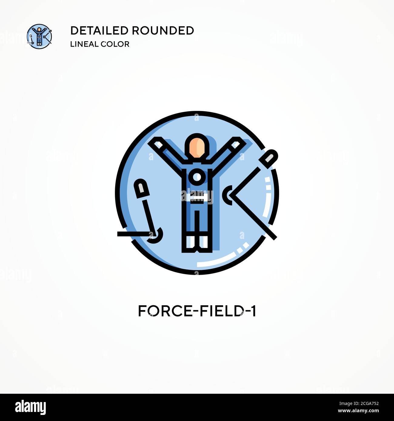 Force-field-1 vector icon. Modern vector illustration concepts. Easy to edit and customize. Stock Vector