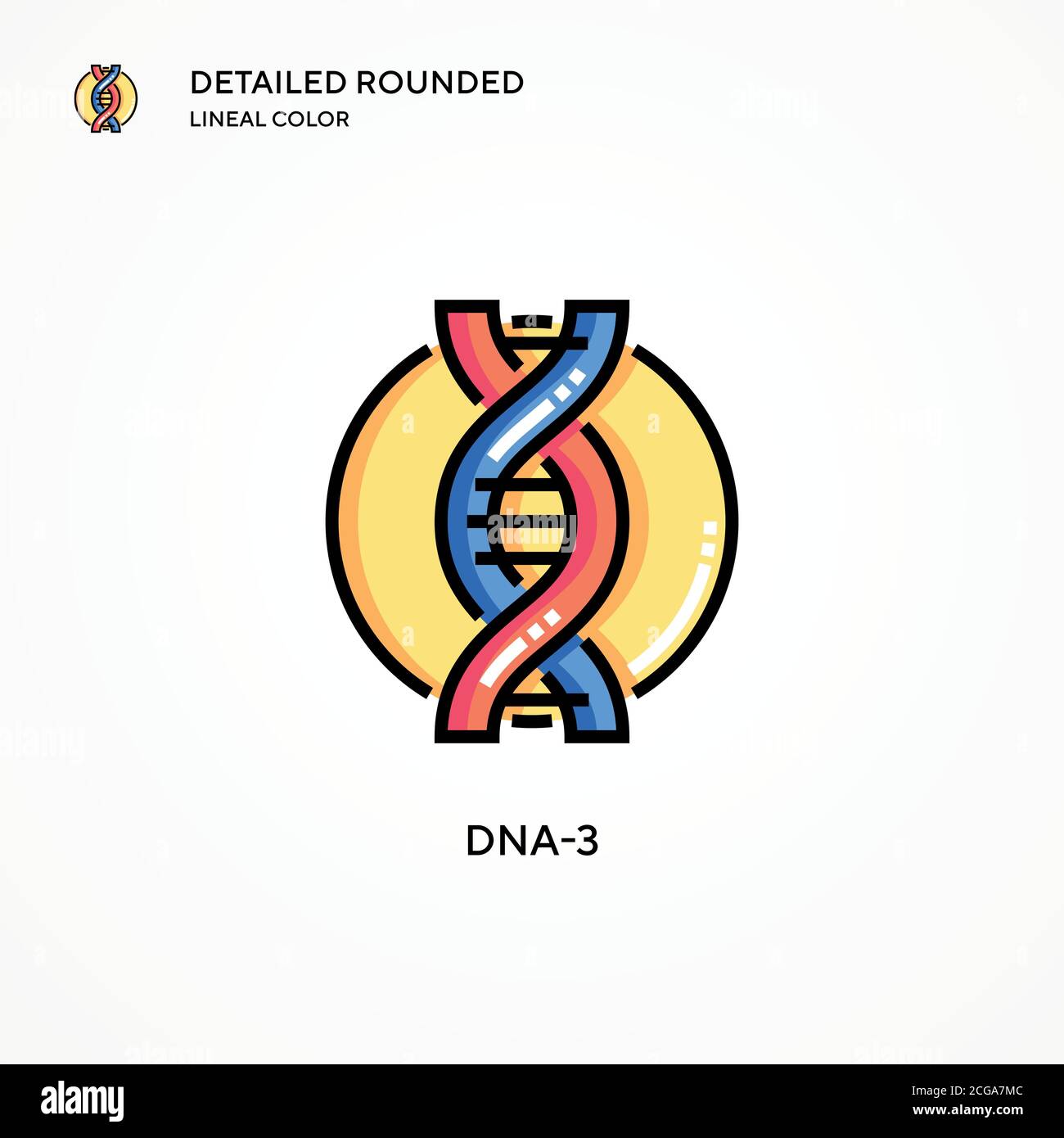 Dna-3 vector icon. Modern vector illustration concepts. Easy to edit ...
