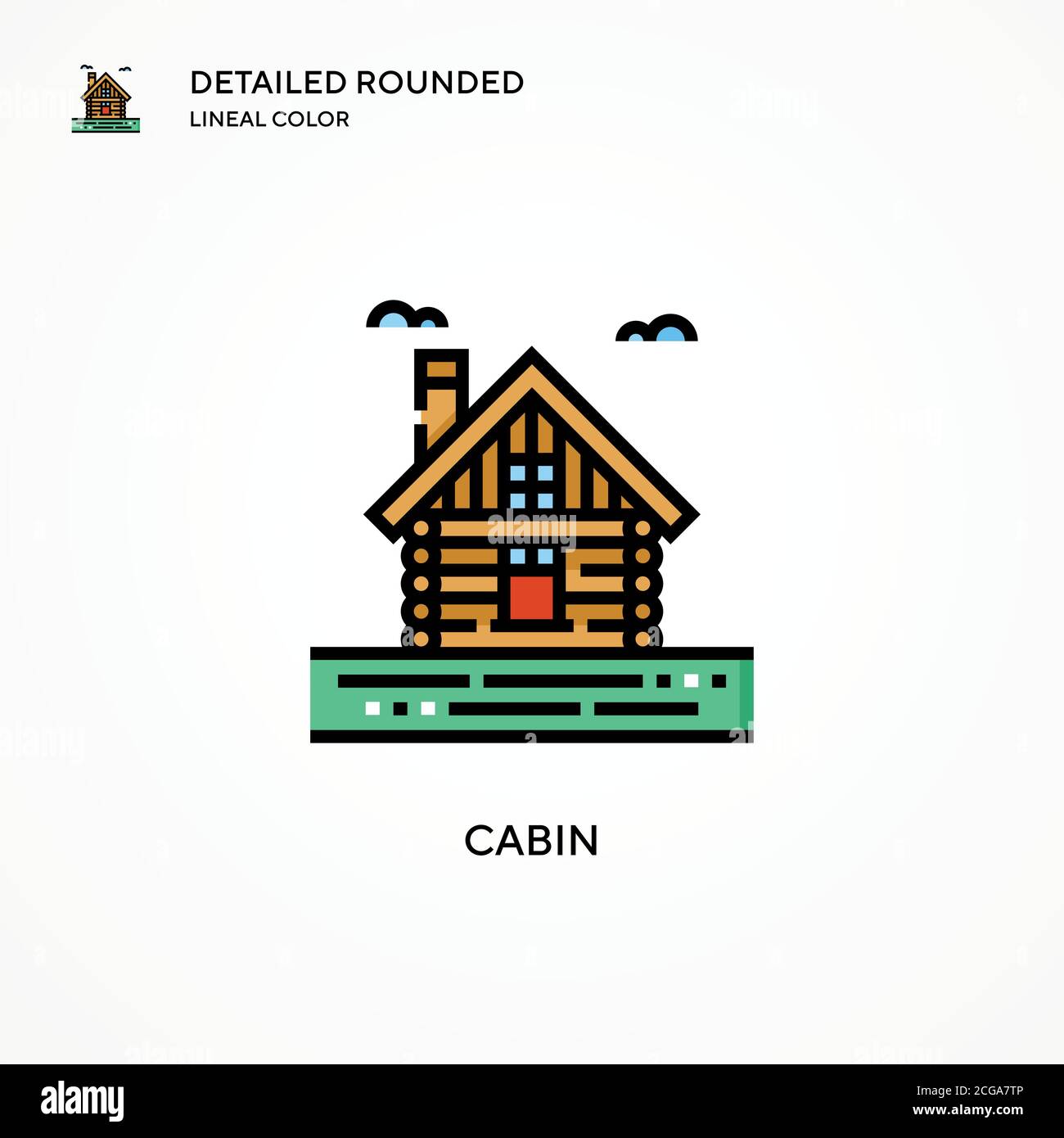 Cabin vector icon. Modern vector illustration concepts. Easy to edit and customize. Stock Vector