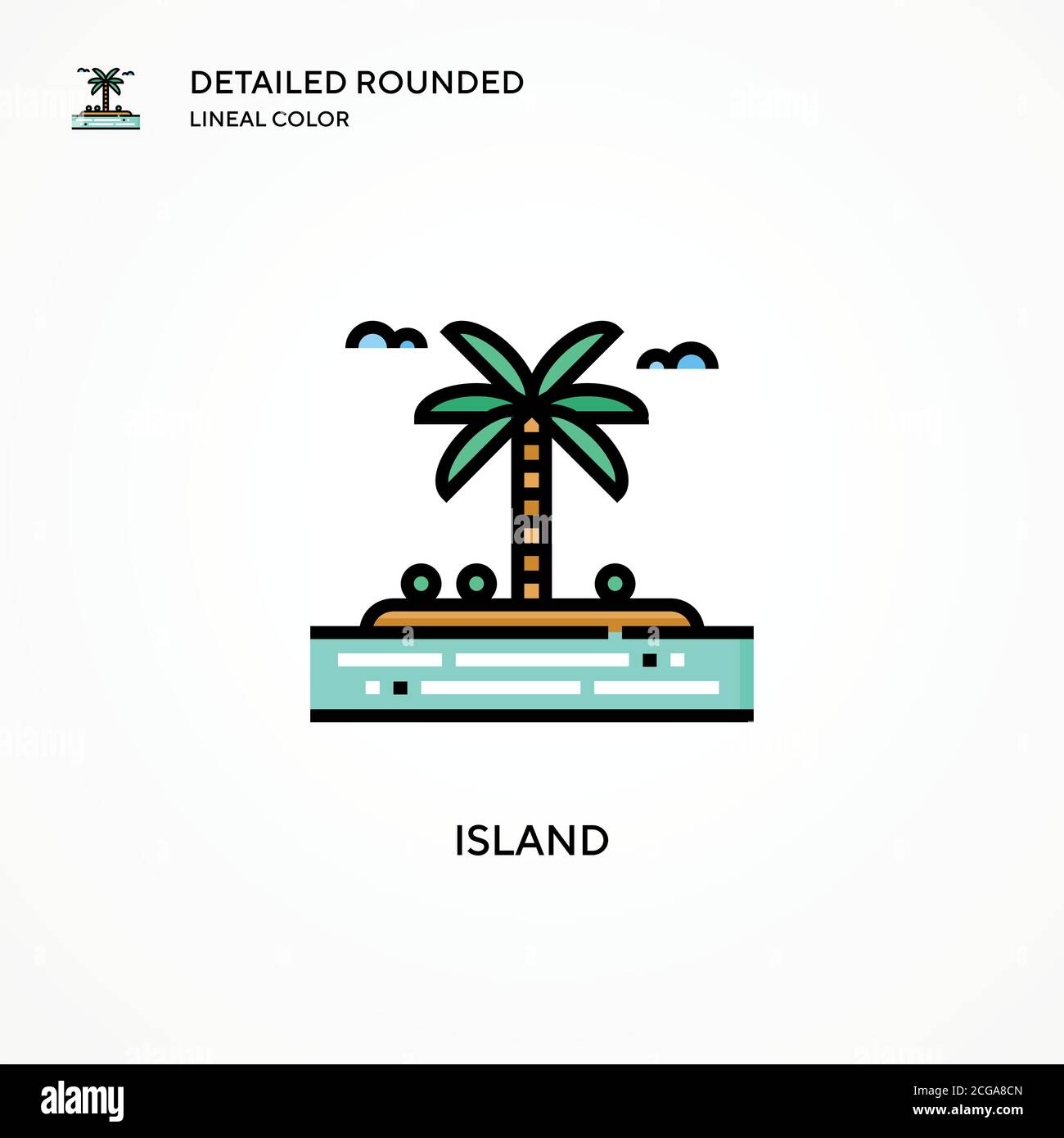 Island vector icon. Modern vector illustration concepts. Easy to edit ...
