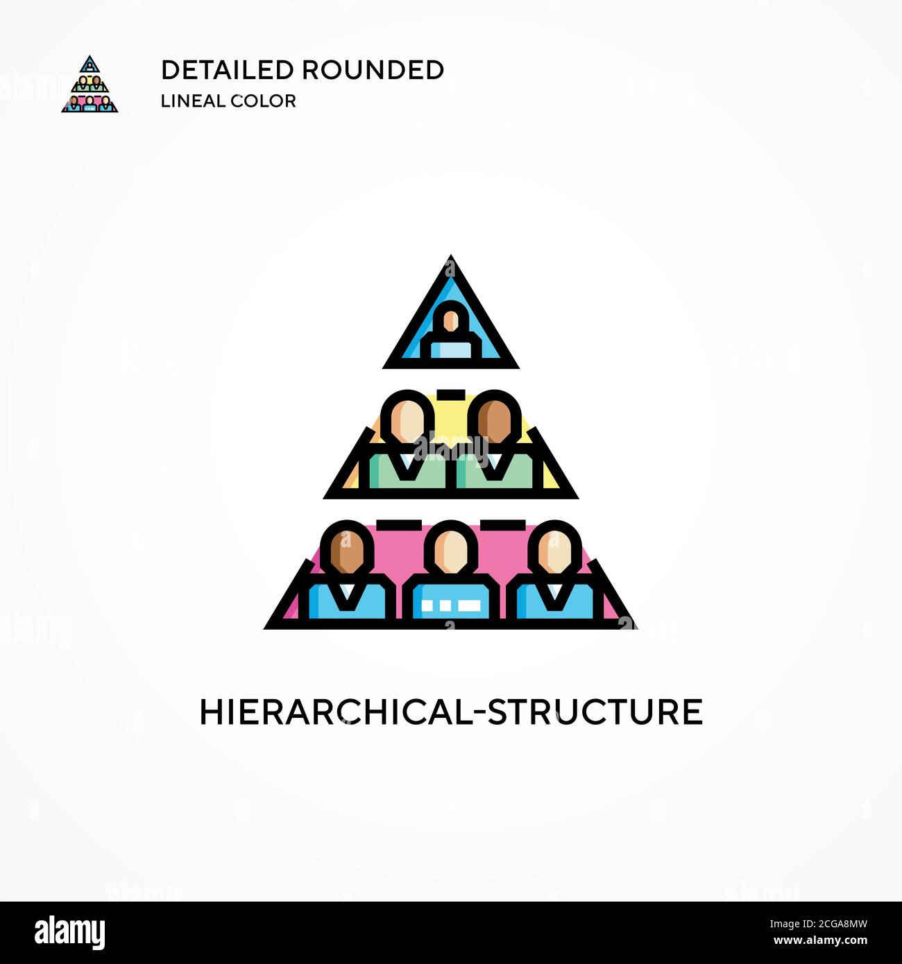 Hierarchical-structure vector icon. Modern vector illustration concepts. Easy to edit and customize. Stock Vector