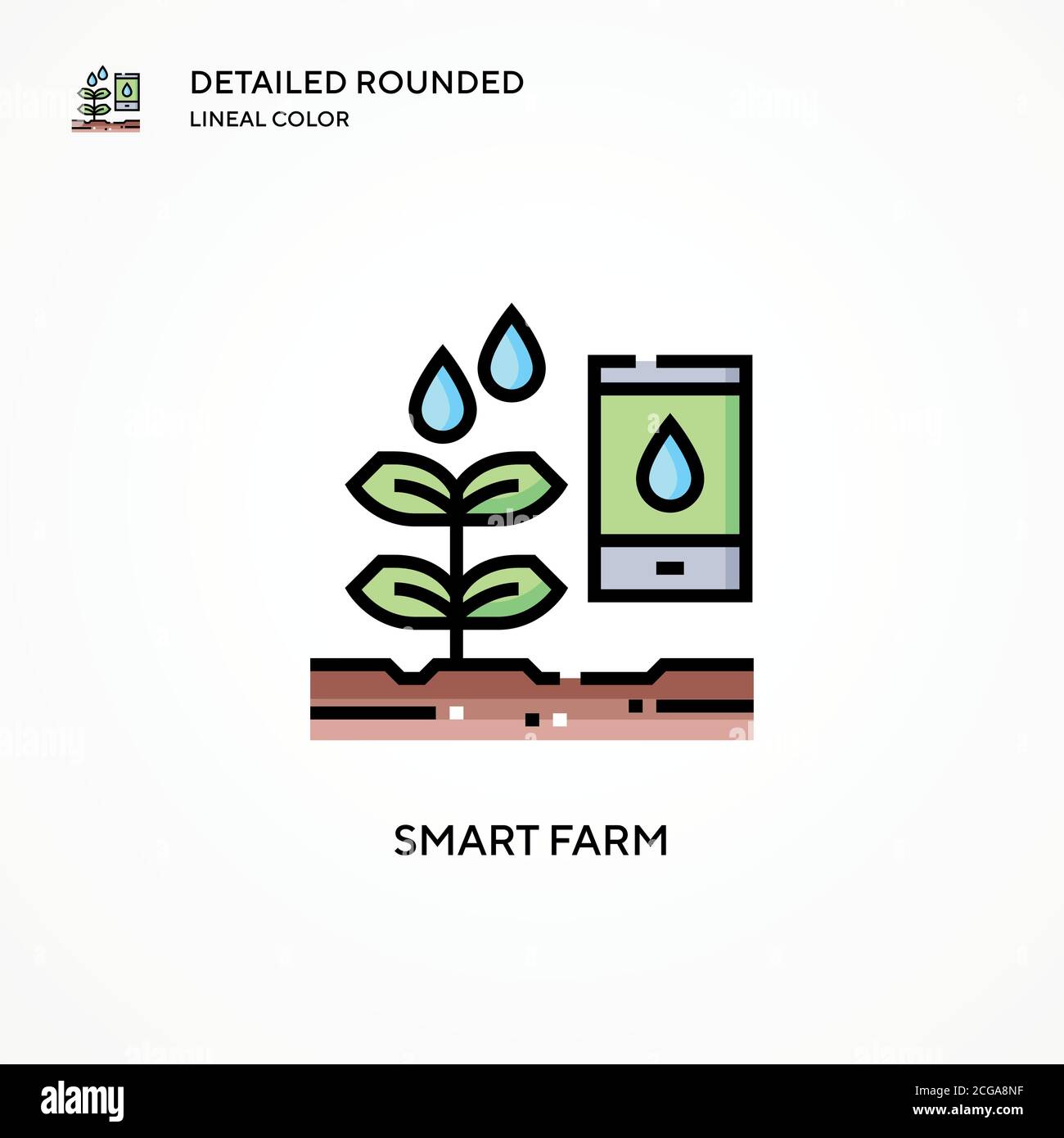 Smart farm vector icon. Modern vector illustration concepts. Easy to ...