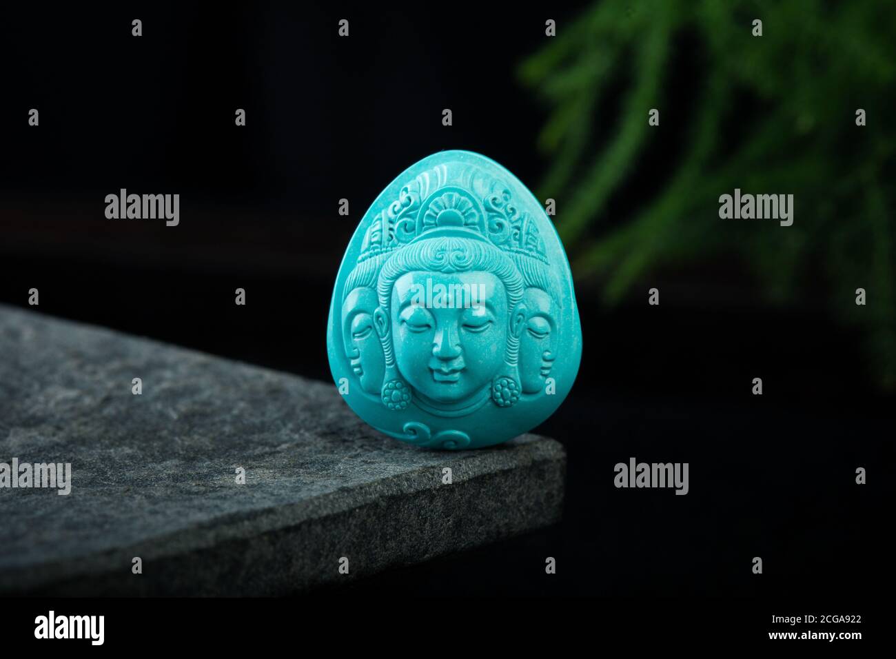 Quan Yin jade pendant features Stock Photo Alamy